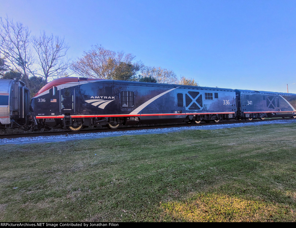 New ALC-42's lead the Amtrak Sliver Metor through Palatka, FL 